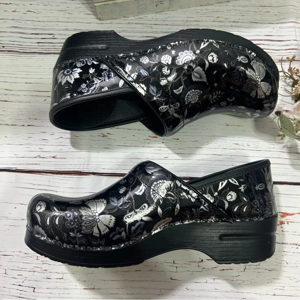 Dansko pro floral print metallic clogs - Picture 3 of 5